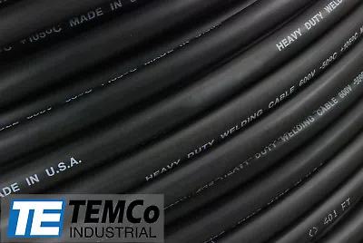 WELDING CABLE 4/0 BLACK 50' FT BATTERY LEADS USA NEW Gauge Copper AWG Solar • $324.95