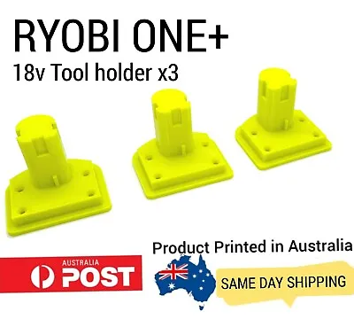 $24.95 • Buy 3PCS Ryobi ONE+ 18V Tool Holder Wall Mount X 3 Heavy Duty 18V