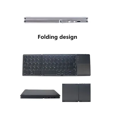 Mini Foldable Wireless Bluetooth Keyboard With Touchpad For PC Smartphone Table • $33.24