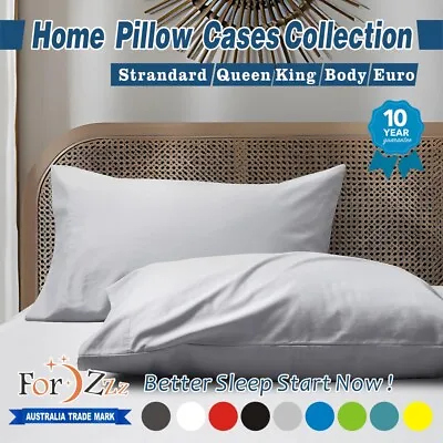 2200TC Home Collection Pillow Case Set Of 2 Standard/Queen/King/Euro/Body Slip • $12.89