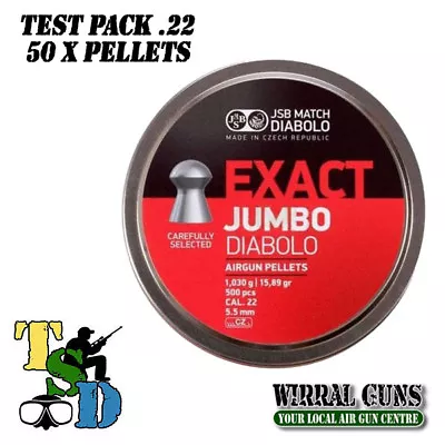 JSB EXACT JUMBO DIABOLO .22  - Sample Pack X 50 • £4