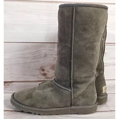Ugg Classic Tall 5815 Boots Genuine Leather And Sheepskin Size 6 • $39