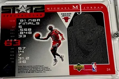 Michael Jordan Card RARE 90’s  SP AUTHENTIC DIE CUT INSERT BULLS JERSEY #23 • $26.06