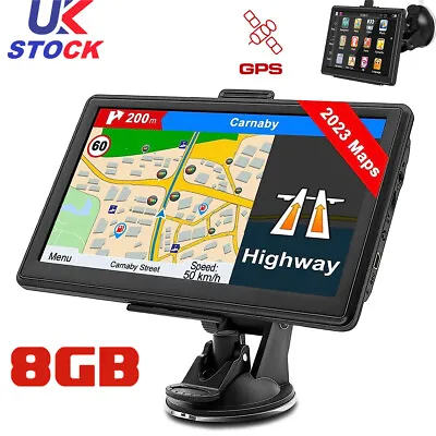 2023 7  Car Truck Sat Nav GPS Navigation Free Lifetime UK&EU Maps Touch Screen • £41.99