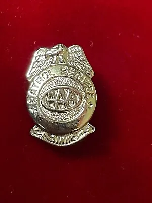 Silver Tone Shield AAA Patrol Service Lapel Hinge Pin .75  Eagle • $5.99