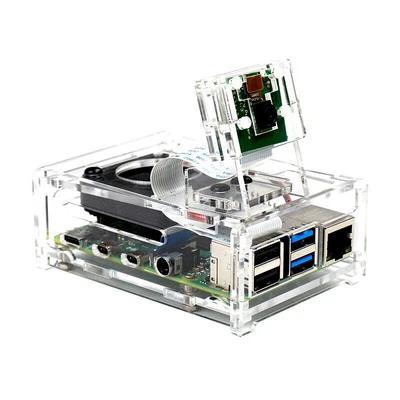 $12.99 • Buy For Raspberry Pi 4 Model B Clear Acrylic 3.5  Inch Enclosure Case W/Cooling Fan