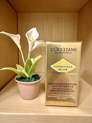 L'Occitane Immortelle Divine Eye Contour Cream 15ml Brand New Sealed • £37.95