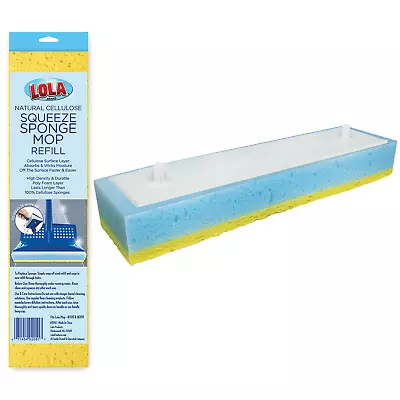 LOLA Natural Cellulose Squeeze Sponge Mop Refill 9  Super Absorbent Head 1 CT • $12.31