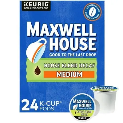 Maxwell House House Blend Decaf Coffee K-Cup Pods Decaffeinated 24 Ct Box • $11.15