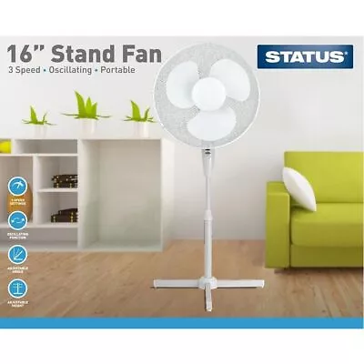 12   Desk Fan 16  Pedestal 6  Clip On  Oscillating Fan 3 Speed White Home Office • £22.99