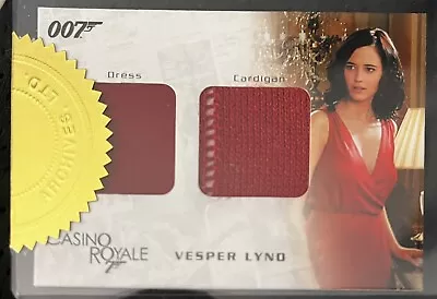 2008 James Bond 007 Vesper Lynd's Dress & Cardigan DC02 Relic  Costume Card /850 • £284.93