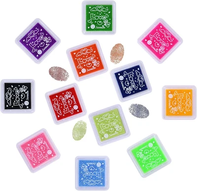 £5.87 • Buy Vicloon Mini Craft Ink Pads, 12pcs Ink Stamp Pad, Finger Ink Pad Set Rainbow Pad