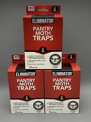 Eliminator Pantry Moth Traps Lot Of 3 Safe Effective New 2 Traps Per Box • $12.99