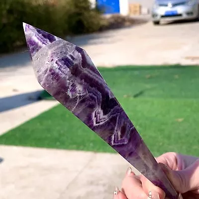 175GNatural Dream Amethyst Quartz Crystal Single End Magic Wand Targeted Therapy • $67.50