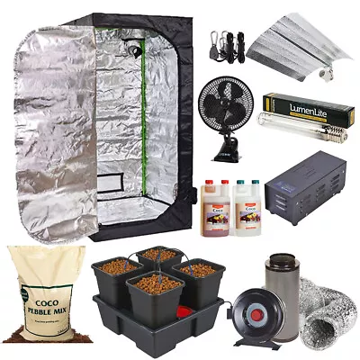 Premium Self Watering 1.2mx1.2m Hydroponic Tent Kit Canna Wilma/Origin Coco • £299.25