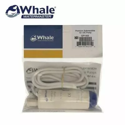 Whale Submersible Water Pump 12V 13lt Whale Premium Motorhome Caravan GP1352  • £44.95
