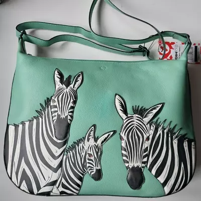 Yoshi Mint Green Zebra Hobo Bag BNWT • £30