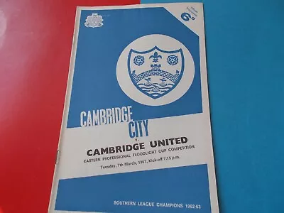 66-67 Cambridge City V Cambridge Utd E.Floodlight Cup • £1.50