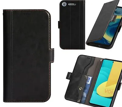 $8.95 • Buy Sony Xperia Xz1 Wallet Case Cowhide Finish Side Magnet Buckle