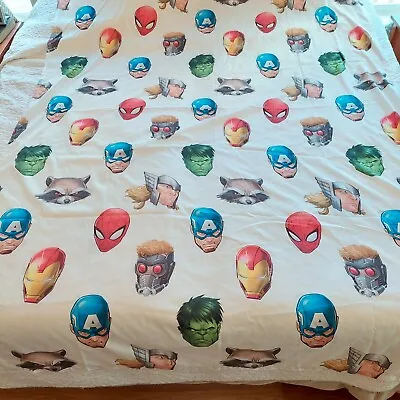 Marvel Avengers Twin Flat Sheet Only * Marvel * Iron Man * Rocket * Hulk • $13.76