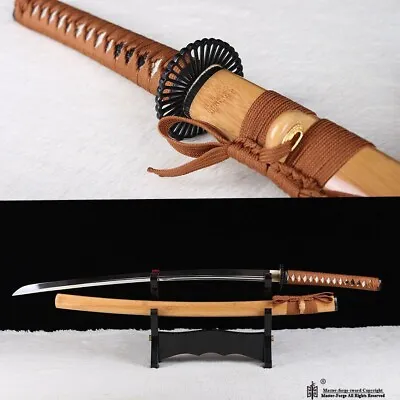 Hand Forged Japanese Samurai Katana Sword 9260 Spring Steel UNOKUBI-ZUKURI • $227.11