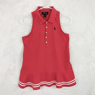 Polo Ralph Lauren Womens Red Tennis Dress Size XL 16 Midi • £14.99