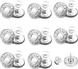  8 Pcs Button Pins For Jeans Jean Buttons Pins F Fasion Jeans Silver Silver • $10.51