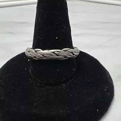 Woman’s Or Men’s Size 9 Sterling Silver Rope Ring .925 • $8.99