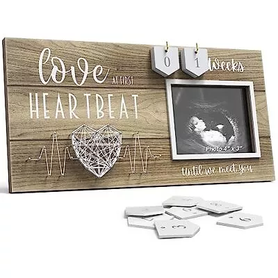 Baby Sonogram Picture Frame With Countdown Weeks - Standard 4 X3  Ultrasound ... • $32.75