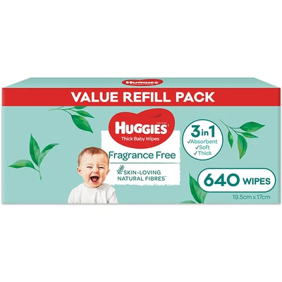 $27.49 • Buy 640 Pcs Huggies Thick Baby Wet Wipes Fragrance Free Soft & Thick Absorbent Bulk