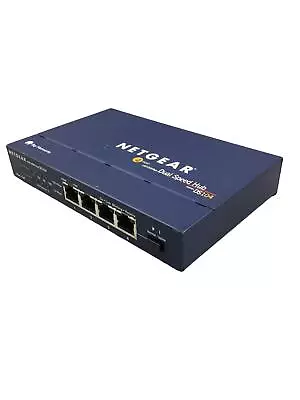 Netgear DS104 Ethernet Switch 4-Port 10/100Mbps Dual Speed Hub 12v - Untested • $14.99