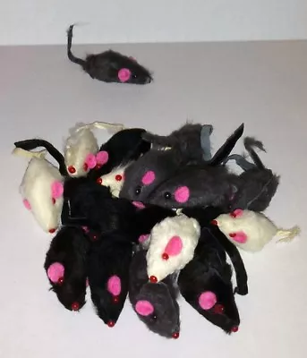 Furry Mice Real Fur Realistic Looking Cat Toys Sets • $9.99