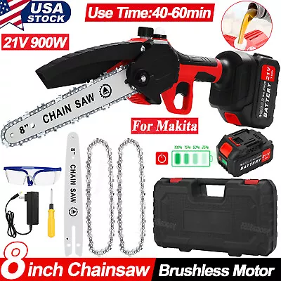 8in Mini Cordless Electric Handheld Chainsaw Battery Power Wood Cutter + Battery • $59.99