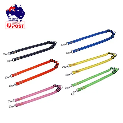 $16.99 • Buy Double Ended 2 Way Dog Leash Dual Lead Walking Training Rope No Tangle Pet Cat