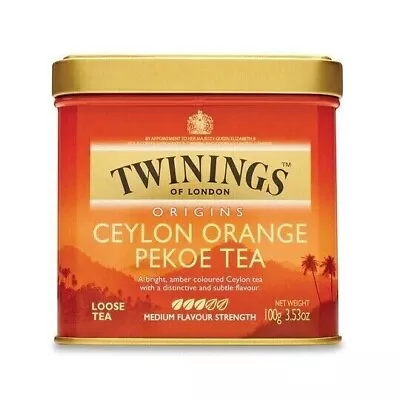 2 X Twinings Ceylon Orange Pekoe Loose Tea Caddy 100g Loose Free Shipping • $80.48