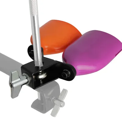 Bicolor Cowbell For Drum Set High & Low Tones Midium Size Mounted Bell Kit Z8W0 • £16.10