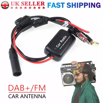 FM Car Antenna Signal Amplifier DAB+ 12V Car Signal Reception Amplifier Booster • £11.99