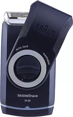 Braun MobileShave M-30 Electric Pocket Beard Shaver Portable Travel Washable • $30.79