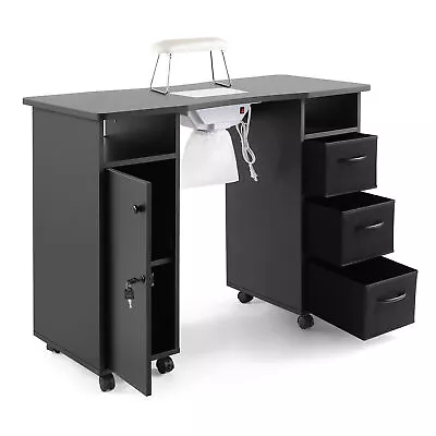 Manicure Nail Table Rolling Station Desk Spa Beauty Salon Equipment+Wrist PadgFA • $178.59