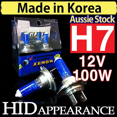 H7 Globes 100W Xenon HID Bulbs Crystal White Vision Headlight 12V 100W Low High • $34.99