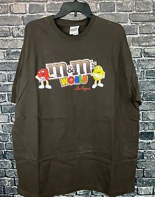 M&M's World Men's Brown SS T-shirt Size 2XL • $18.25