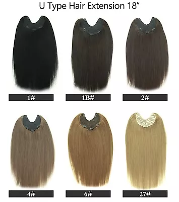 U Type 3/4 Half Wig Real Human Hair Straight Brown Blonde Lace Base Weft • £70