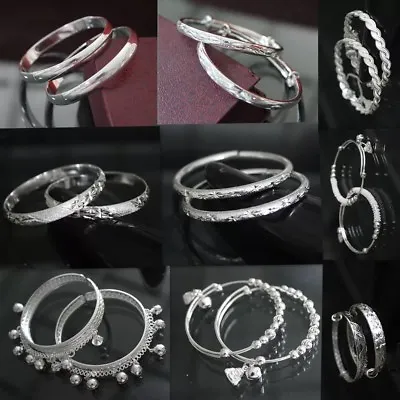Tribal Exoticchinese Handmade Miao Silver Bracelet 1pair • $20