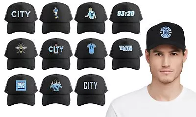 Manchester City Hat Football Trucker Baseball Cap Birthday Gift UK One Size • £9.99