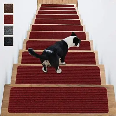 Carpet Stair Treads For Wooden Steps Non-Slip Indoor 16pcs 8x30inch Stair Tre • $60.95