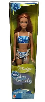 Palm Beach Midge Barbie Doll 2001 Vintage Mattel 53461 Blue Bathing Suit • $35.40