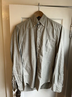 $39.99 • Buy Gitman Vintage Gray Olive Polka Dot Chambray Shirt - Small