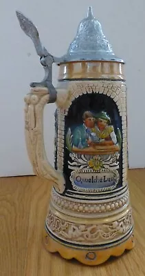 Ceramic Beer Stein Auf Der Alm Western Germany (1960s Era) 9 Inches Tall • $15