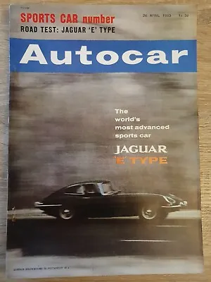 £19.99 • Buy Autocar Magazine 26/4/1963 Featuring Jaguar E-type Fixed Head Coupe Road Test