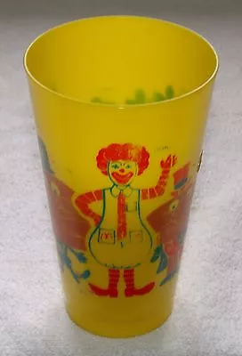 1970s Yellow Plastic Ronald McDonald & Crew Cup Fair Cond Hamburglar McCheese Mb • $10.99